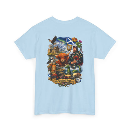 Scotland Collage T-Shirt — "No Scotland No Party" Scottish Heritage Tee