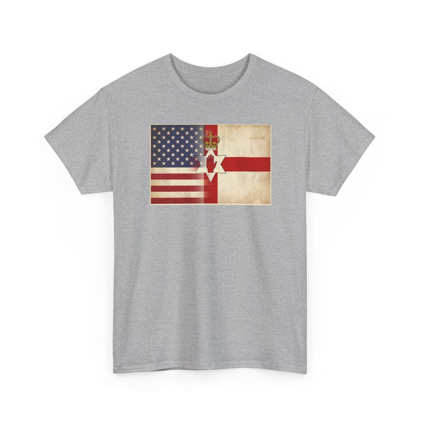 USA / Northern Ireland Flag T-Shirt – Vintage USA & Ulster Cross Tee