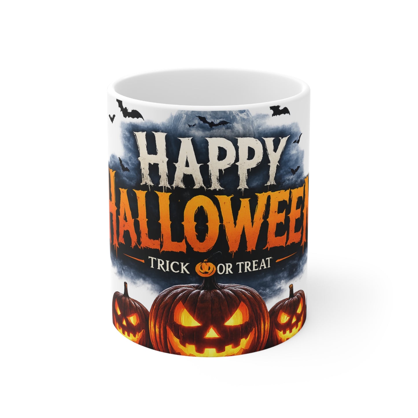 Happy Halloween Coffee Mug — Jack-o'-Lantern Pumpkin Trick or Treat Ceramic Mug (11oz & 15oz)