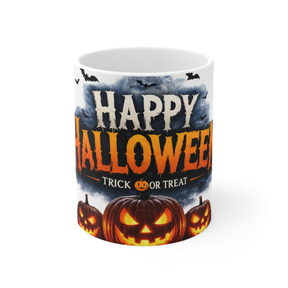 Happy Halloween Coffee Mug — Jack-o'-Lantern Pumpkin Trick or Treat Ceramic Mug (11oz & 15oz)