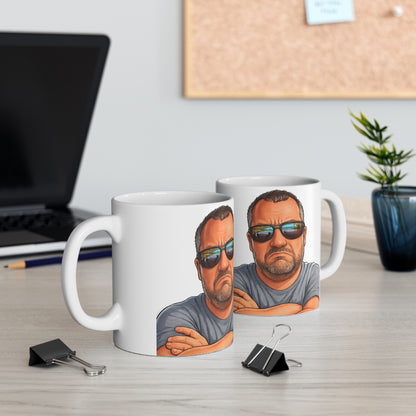 Grumpy Man Ceramic Coffee Cups, 11oz, 15oz