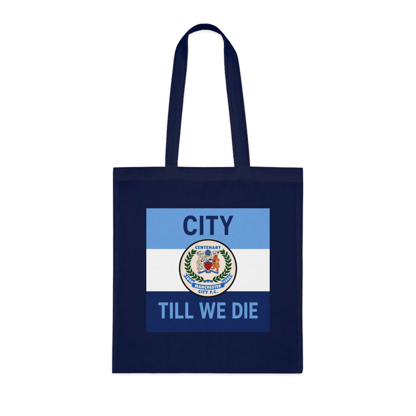 City Till We Die Cotton Tote - Football Fan Flag Tote Bag