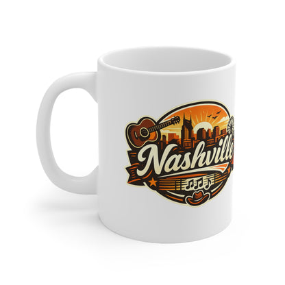 Nashville Ceramic Coffee Cups, 11oz, 15oz