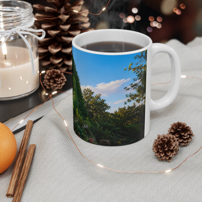 Disney Botanical Garden Mug — Green Topiary Goddess Scenic Ceramic Coffee Cup (11oz/15oz)
