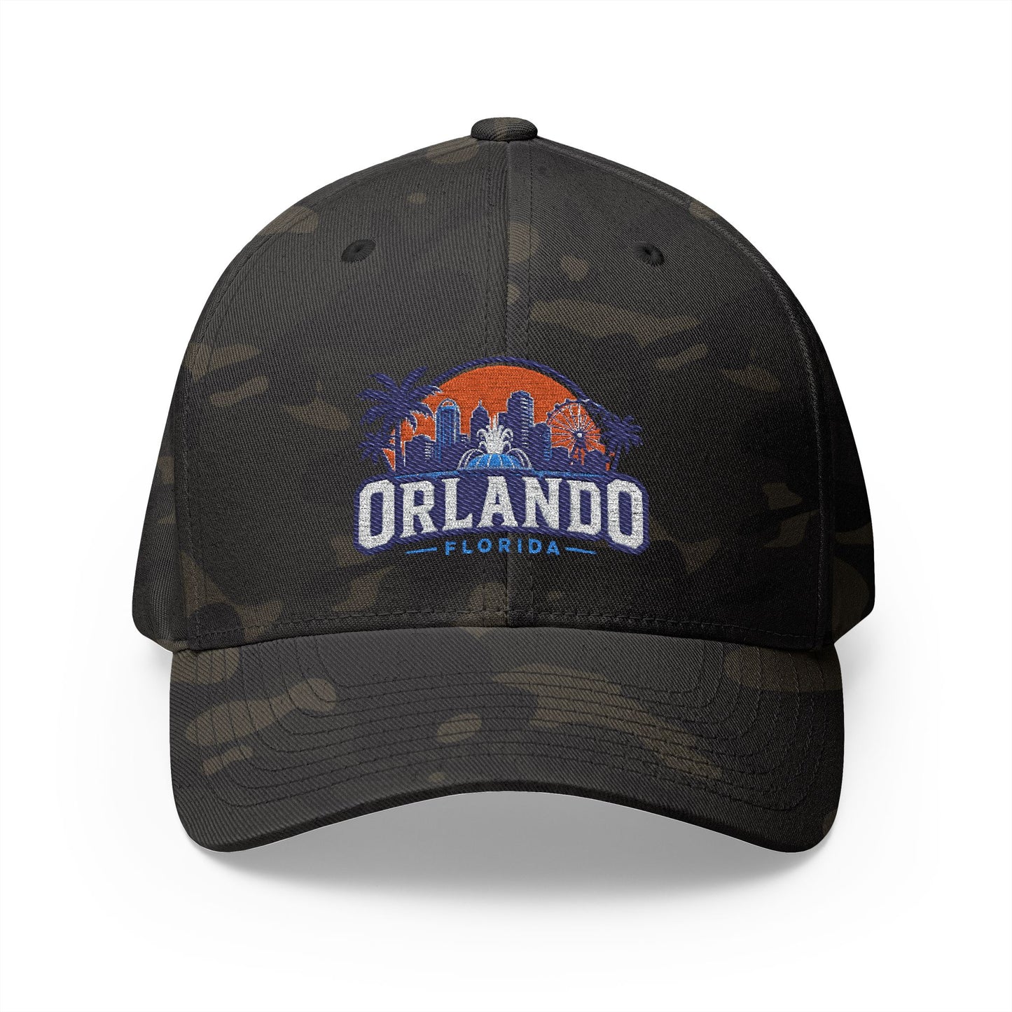 Orlando Florida Embroidered Baseball Cap — Sunset Skyline Hat