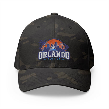 Orlando Florida Embroidered Baseball Cap — Sunset Skyline Hat