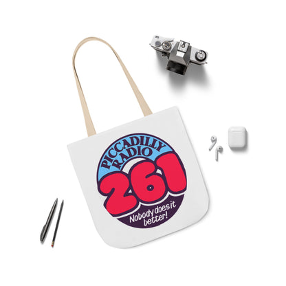 Tote Bag — Retro 'Piccadilly Radio 261' Vintage Logo Canvas Tote