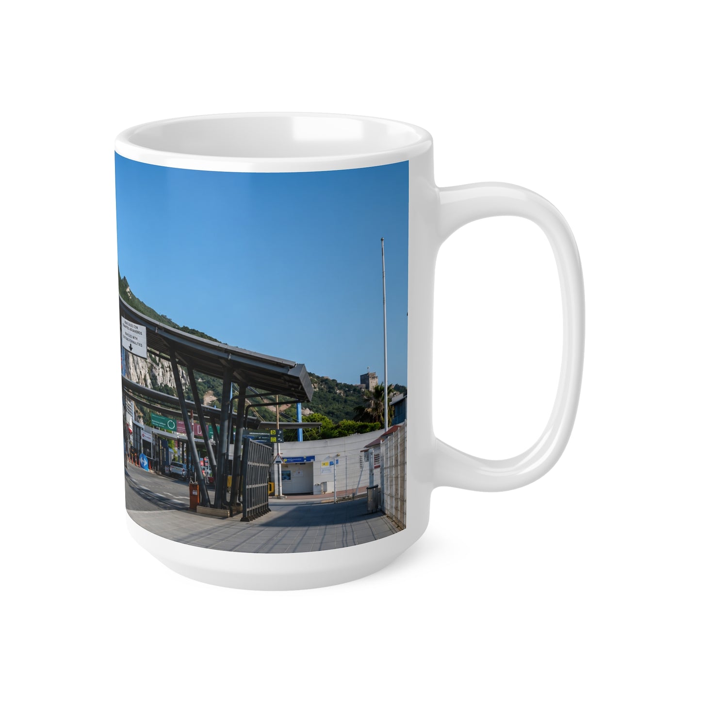 Gibraltar Rock Scenic Ceramic Mug – 11oz/15oz Travel Landmark Coffee Cup