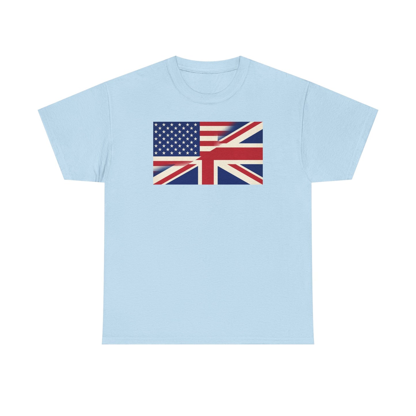 USA-UK Flag Graphic Tee — American British Union Jack Mashup T-Shirt