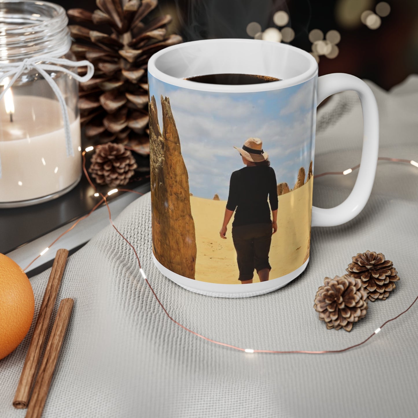 Desert Pinnacles Photo Mug — Scenic Pinnacle Rocks Coffee Cup (11oz & 15oz)
