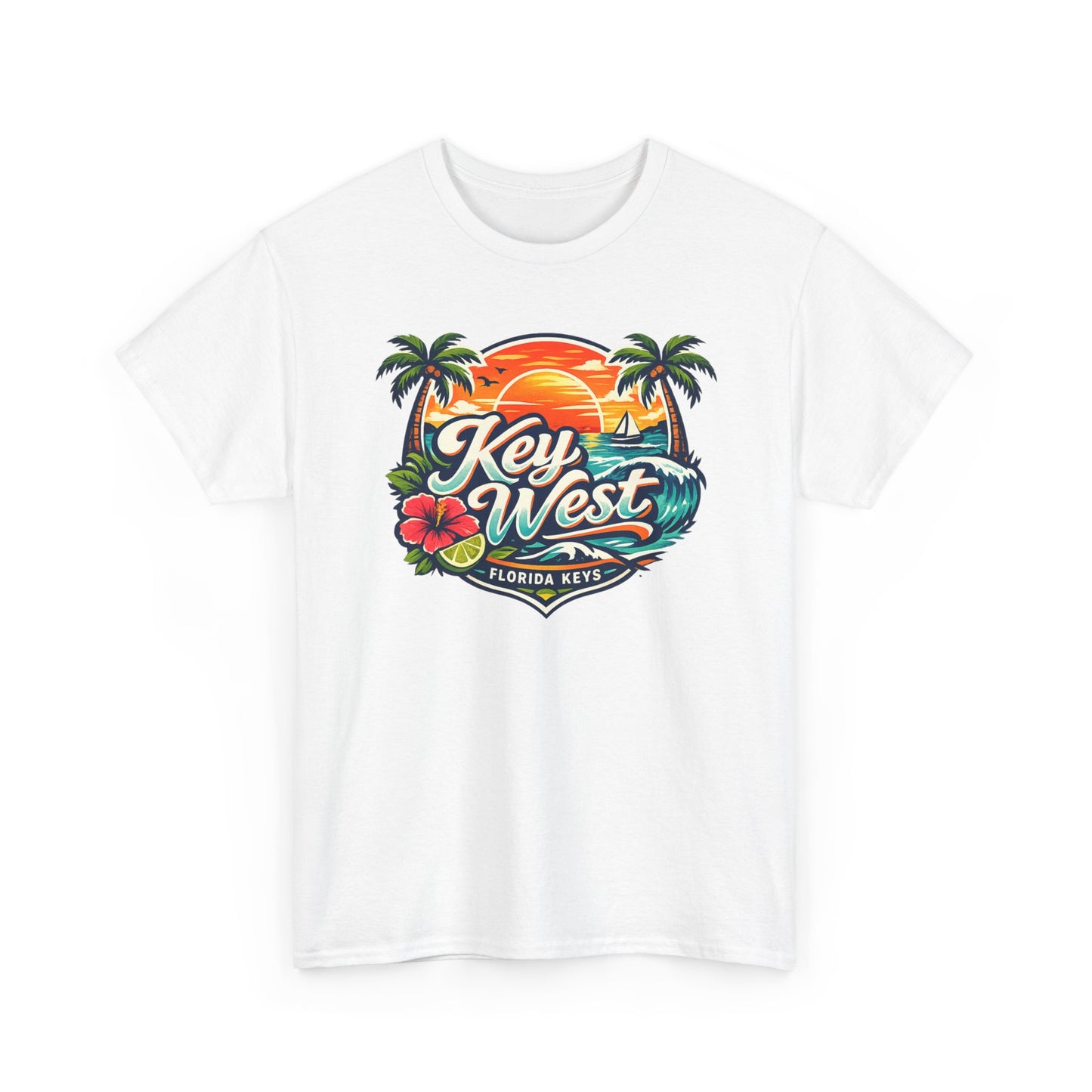 Key West Florida Keys T‑Shirt — Tropical Sunset Palm Beach Souvenir Tee