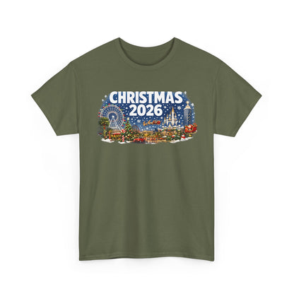 Christmas 2026 Holiday Tee — Festive Winter Village Graphic T-Shirt