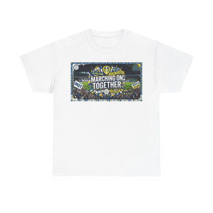 Leeds United T-Shirt — "Marching On Together" Fan Tee (Soccer Supporter Graphic)