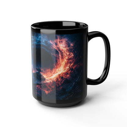 Empire Star Destroyer Space Vortex Black Mug — Cosmic Black Hole Coffee Cup (11oz/15oz)