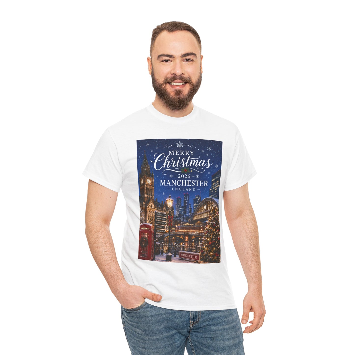 Manchester Christmas Tee — Merry Christmas 2026 Holiday T‑Shirt