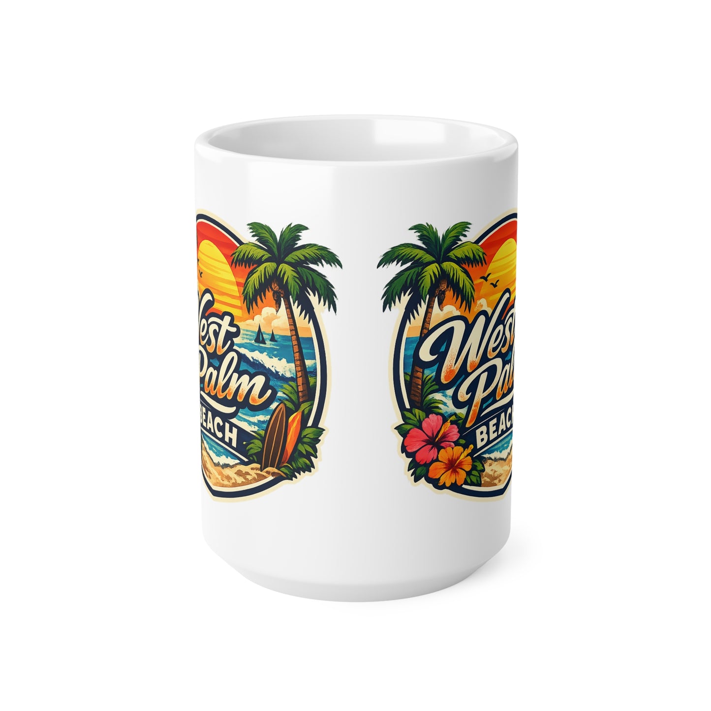 West Palm Beach Ceramic Coffee Cups, 11oz, 15oz