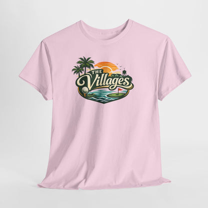 The Villages of Florida Sunset Logo Tee - Florida Palm Beach Retro T-Shirt