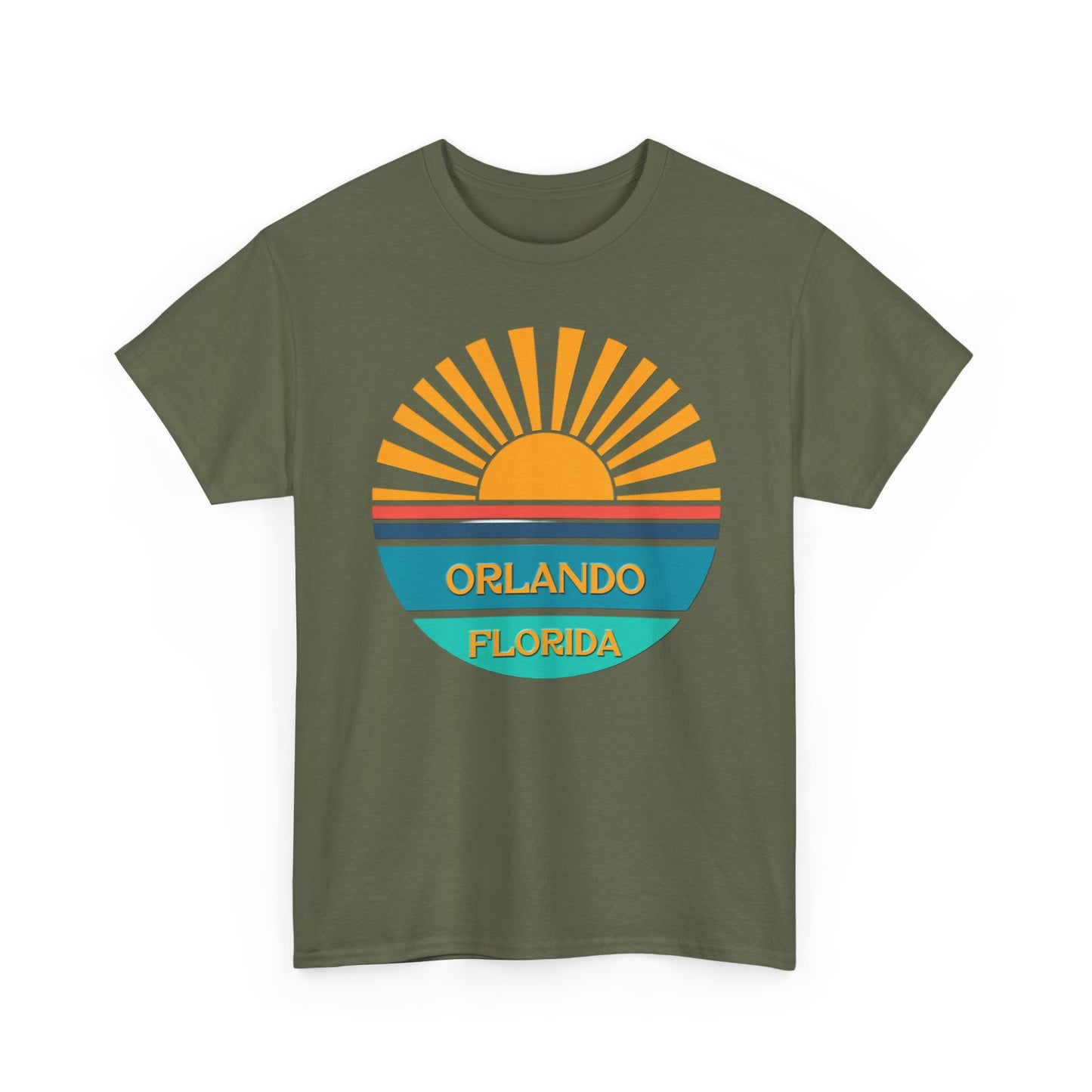 Orlando Florida Sunset T-Shirt – Retro Sunburst Vacation Tee