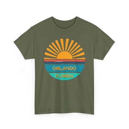 Orlando Florida Sunset T-Shirt – Retro Sunburst Vacation Tee