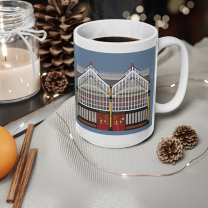 Stockport Market Hall Landmark Mug — Ceramic Coffee Cup 11oz/15oz