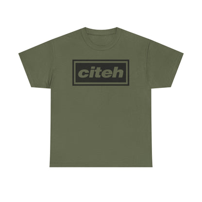 Manchester City Citeh Logo Tee — Minimalist Black Box Graphic T-Shirt