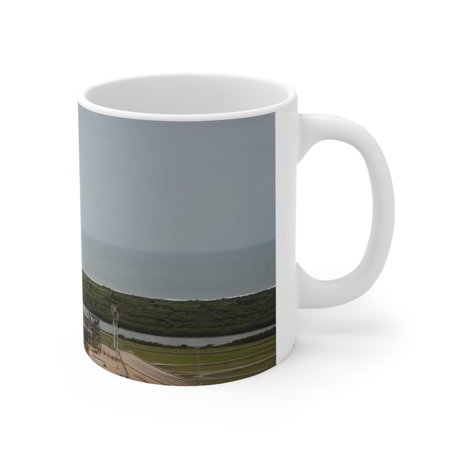 Space Shuttle Launch Ceramic Mug — NASA Shuttle Launch Photo Coffee Cup (11oz, 15oz)