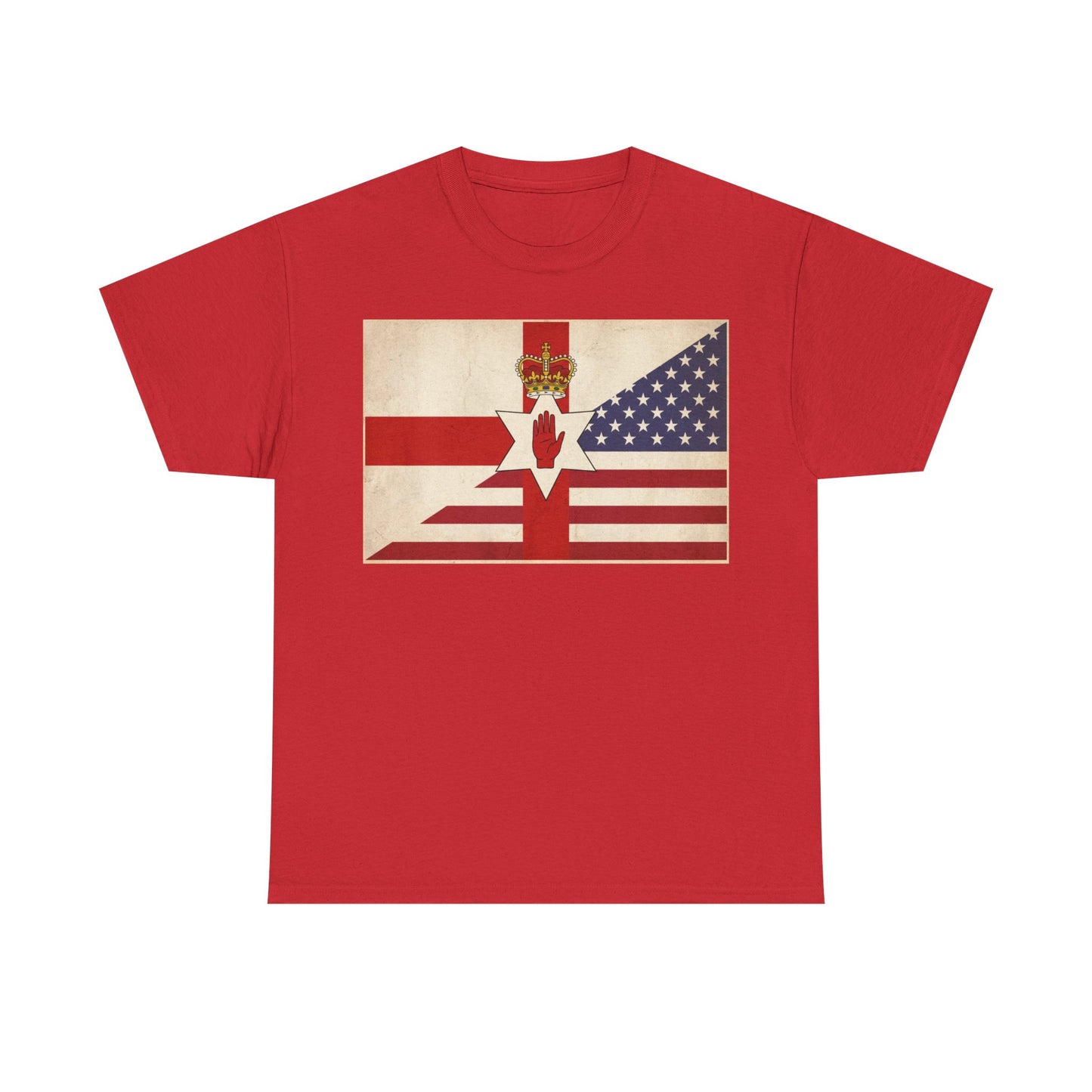 Northern Ireland + American Flag Tee — Vintage Graphic Shirt