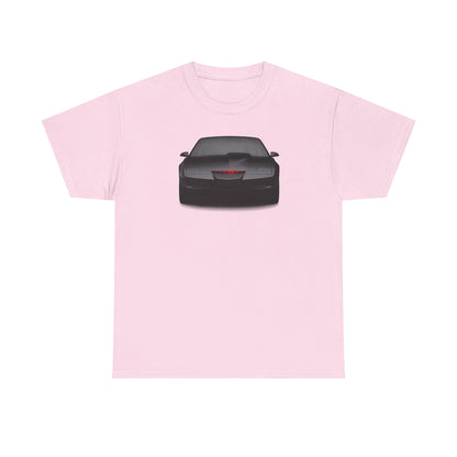 KITT-Inspired Retro Sports Car Tee — Front View Knight Rider Car Graphic Shirt