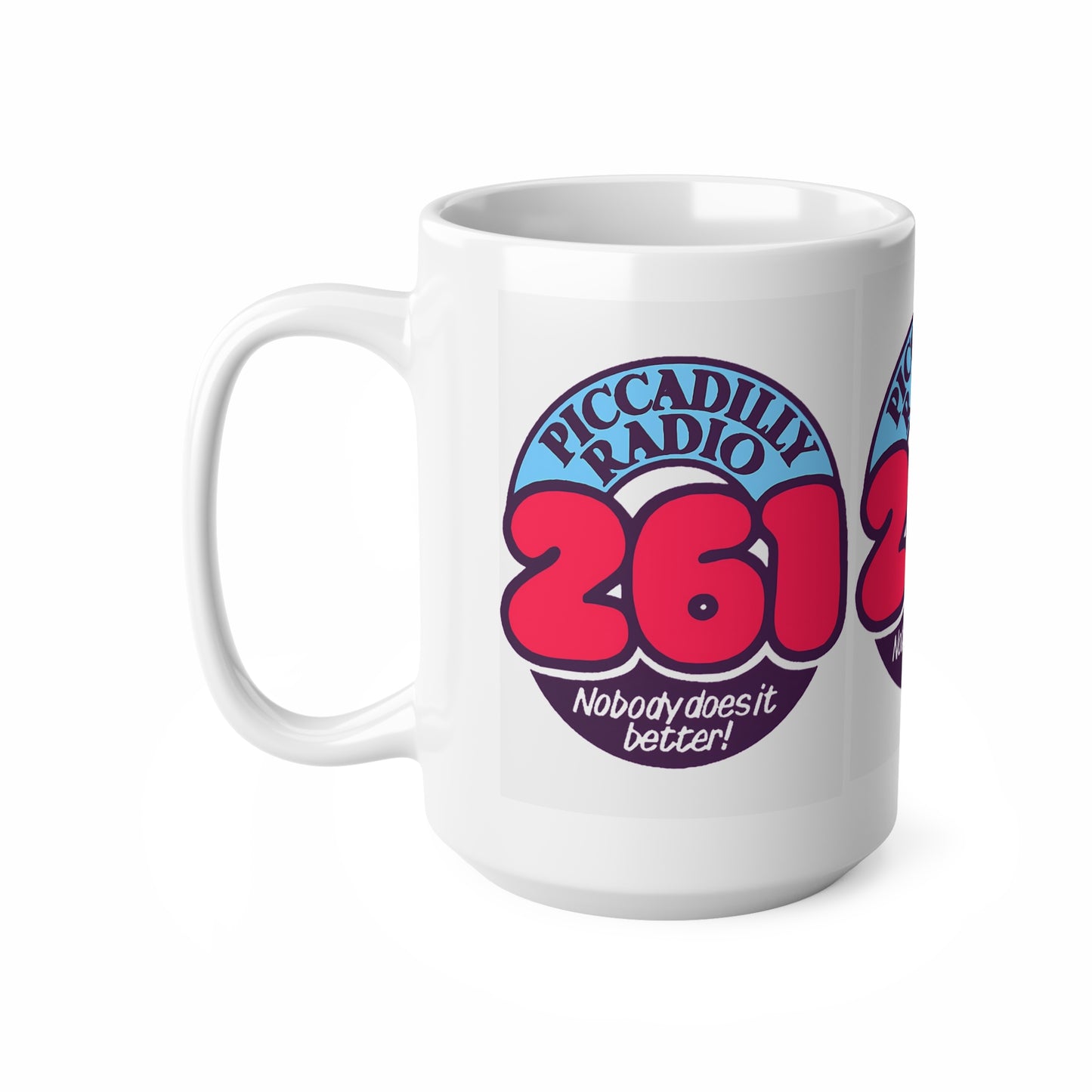Retro Piccadilly Radio 261 Logo Ceramic Mug (11oz, 15oz)