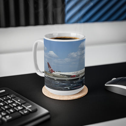 Virgin Atlantic at Orlando International Airport Photo Mug — Virgin Atlantic Jet Ceramic Coffee Cup (11oz/15oz)