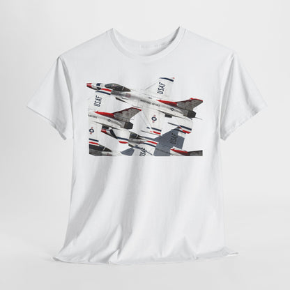 Thunderbirds Jet Formation T‑Shirt — Military Aviation Fighter Jets Tee