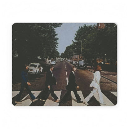 The Beatles PU Leather Mouse Mat — Iconic Abbey Road Band Photo Desk Mat