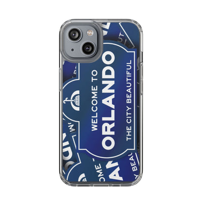 Orlando Clear Phone Case — "Welcome to Orlando" City Sign Design