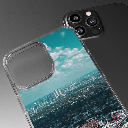 Tampa Bay Raymond James Stadium Clear Phone Case — Aerial City Stadium Design