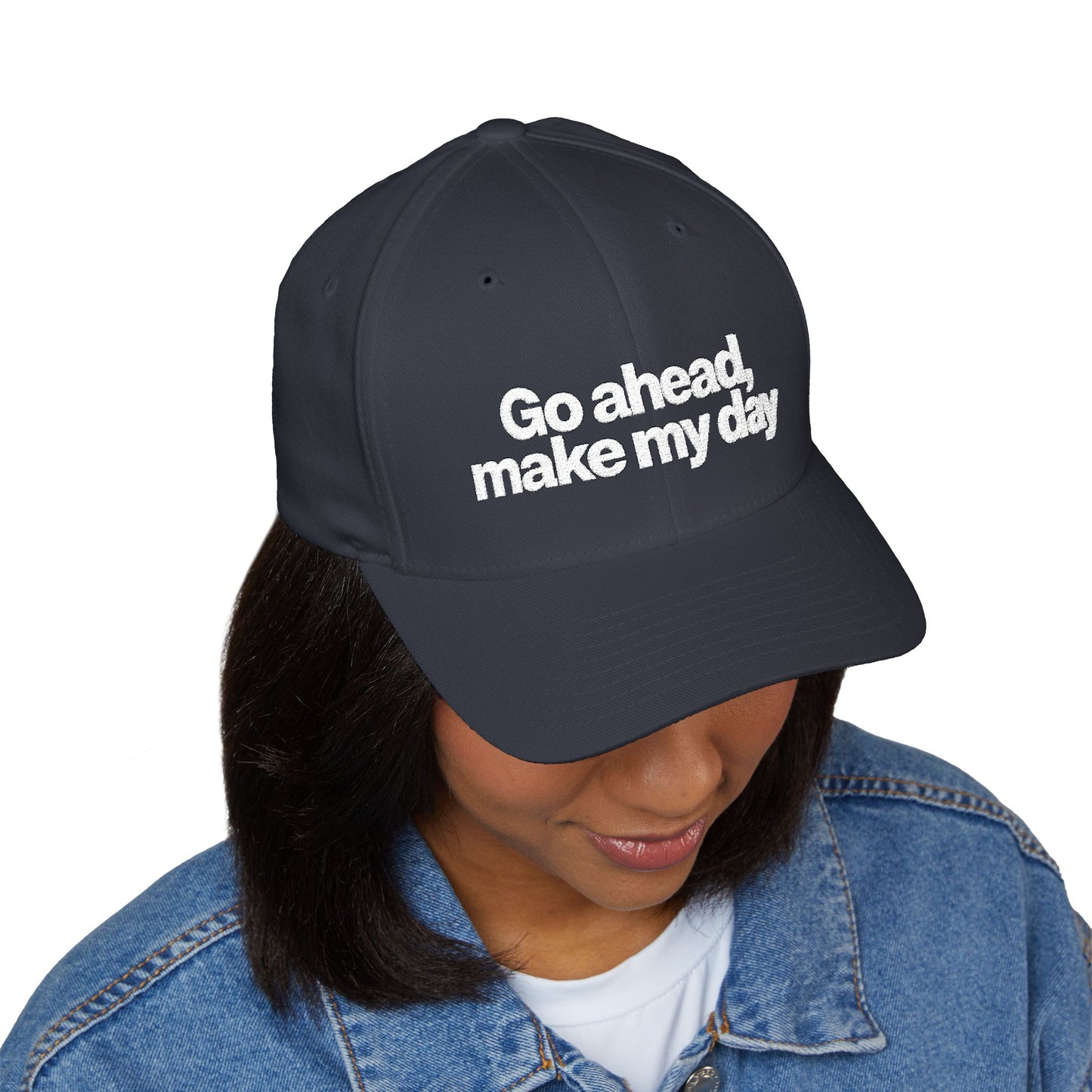 Go Ahead Make My Day Embroidered Cap — Attitude Baseball Hat
