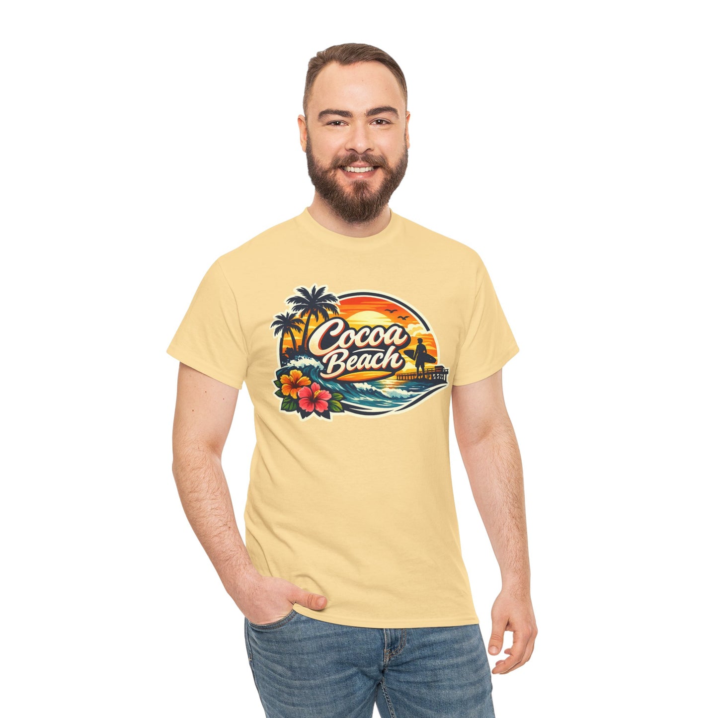 Cocoa Beach Vintage Sunset T-Shirt