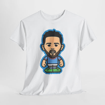 Bernardo Silva Manchester City Legend Graphic Tee — Player Cartoon Front & Tribute Poster Back