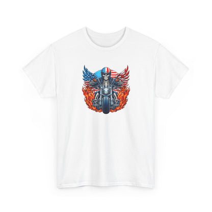 Motorcycle Skull Tee — "Sons of a B***h" Patriotic Biker Shirt