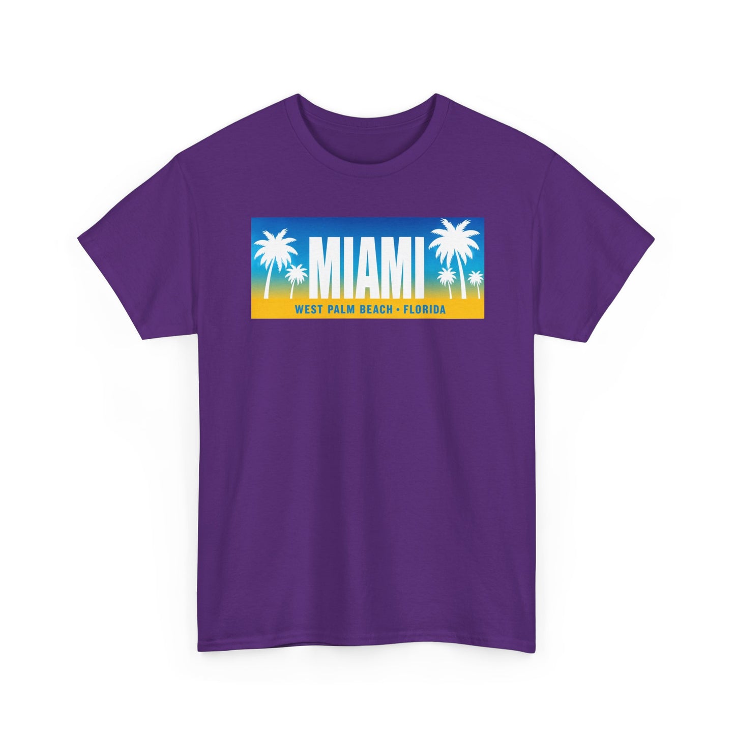 Miami West Palm Beach Vintage Tee — "MIAMI" Beach Palm Trees T‑Shirt