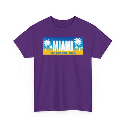Miami West Palm Beach Vintage Tee — "MIAMI" Beach Palm Trees T‑Shirt
