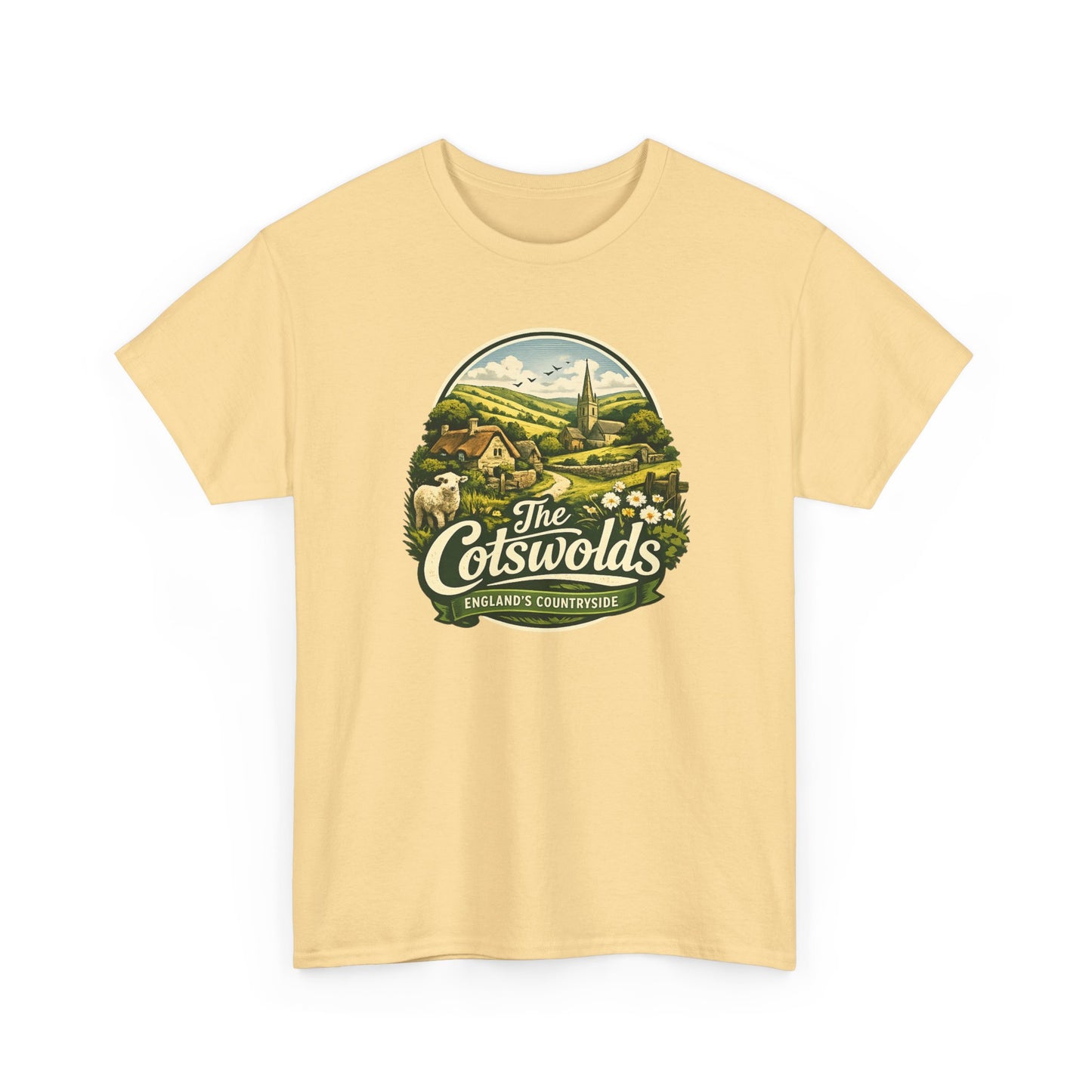 Cotswolds Vintage Landscape T‑Shirt — The Cotswolds Countryside Tee