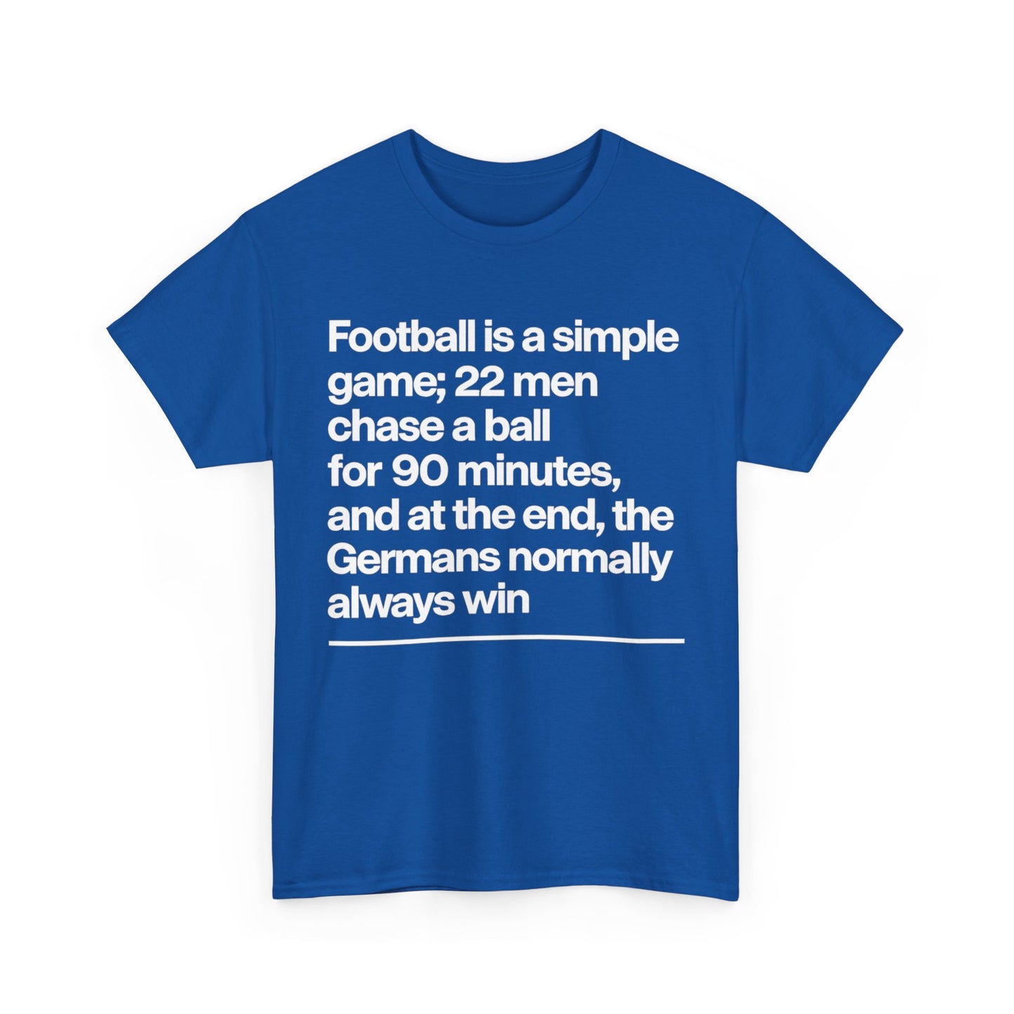 Funny Quote T-Shirt — 'Football is a simple game...' Graphic Tee