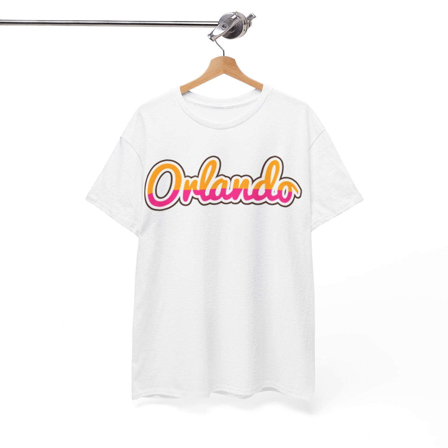 Orlando Retro Script Tee — Vintage Sunset City Souvenir Shirt
