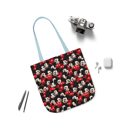 Mickey Mouse Canvas Tote — Retro Cartoon Character Allover Print