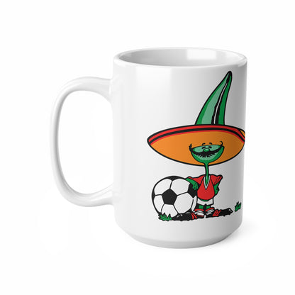 Mexico 86 Soccer Sombrero Mug — Funny Mexican Soccer Coffee Cup (11oz & 15oz)