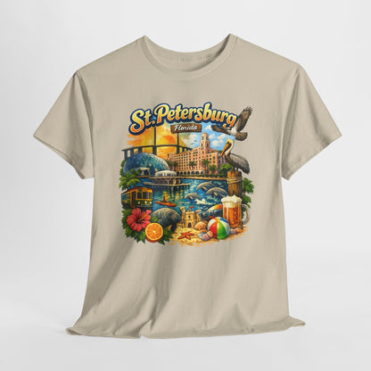 St. Petersburg Florida Retro Beach Scene T-Shirt