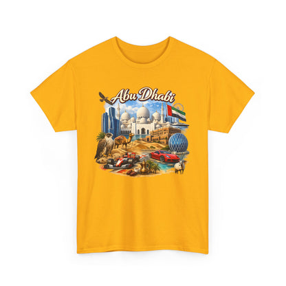 Abu Dhabi Landmark Collage T-Shirt — UAE Travel Souvenir Tee