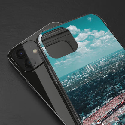 Tampa Bay Raymond James Stadium Clear Phone Case — Aerial City Stadium Design