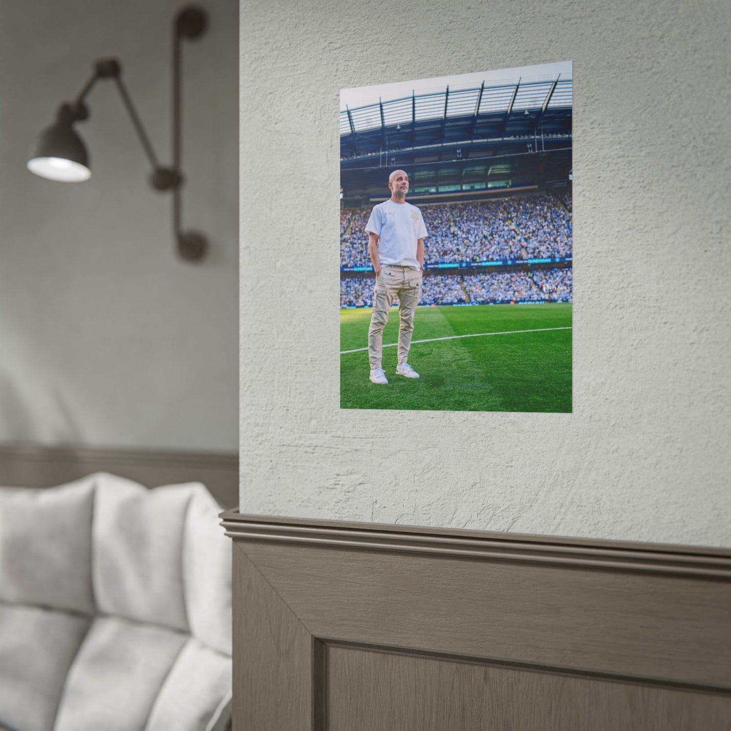 Pep Guardiola Stadium Portrait Poster - Rolled Sports Photo Print