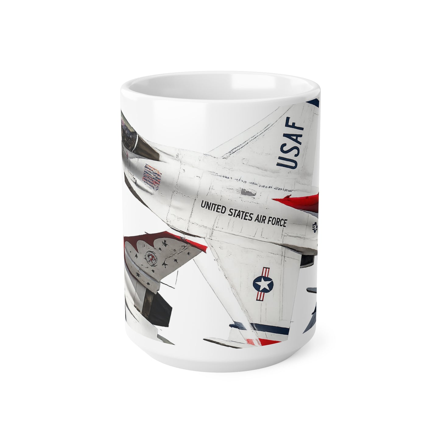 USAF Thunderbirds Jet Ceramic Mug — 11oz & 15oz Coffee Cup
